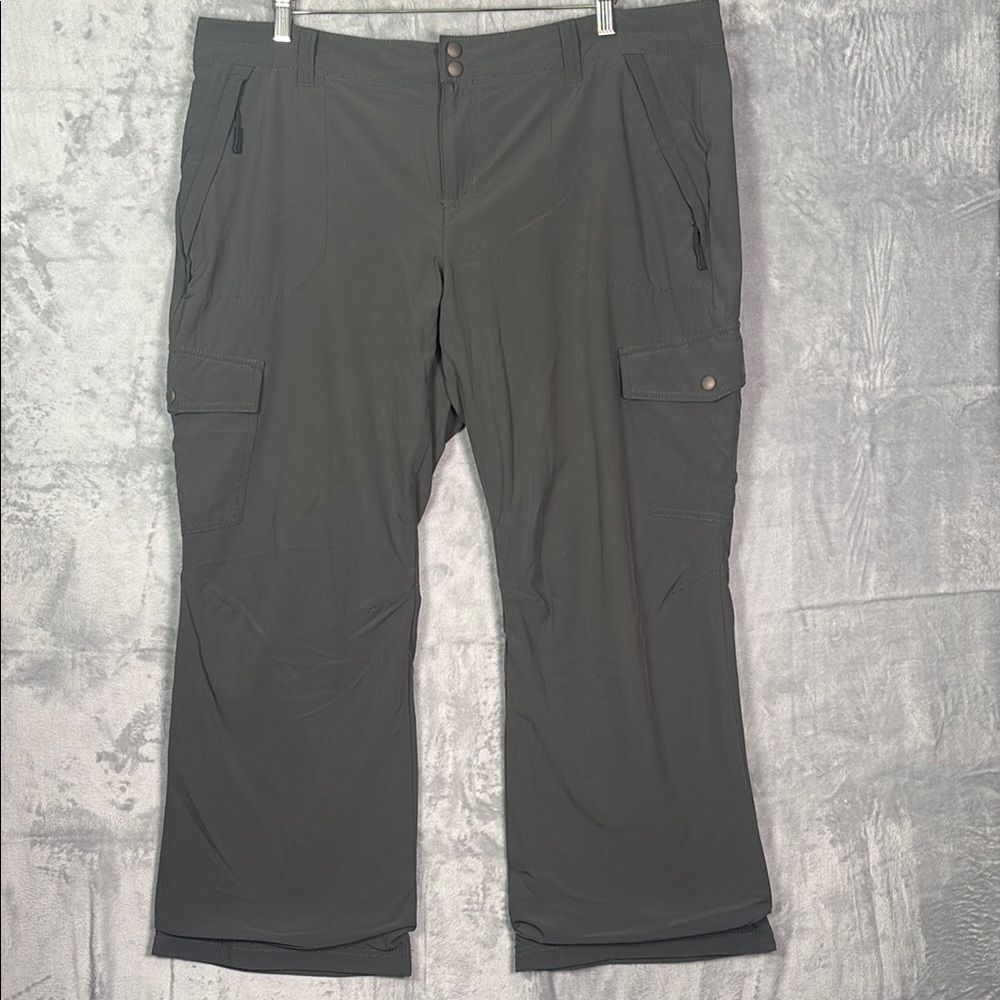 Eddie Bauer Charcoal Fleece Lined Cargo Pants Size 18 Short